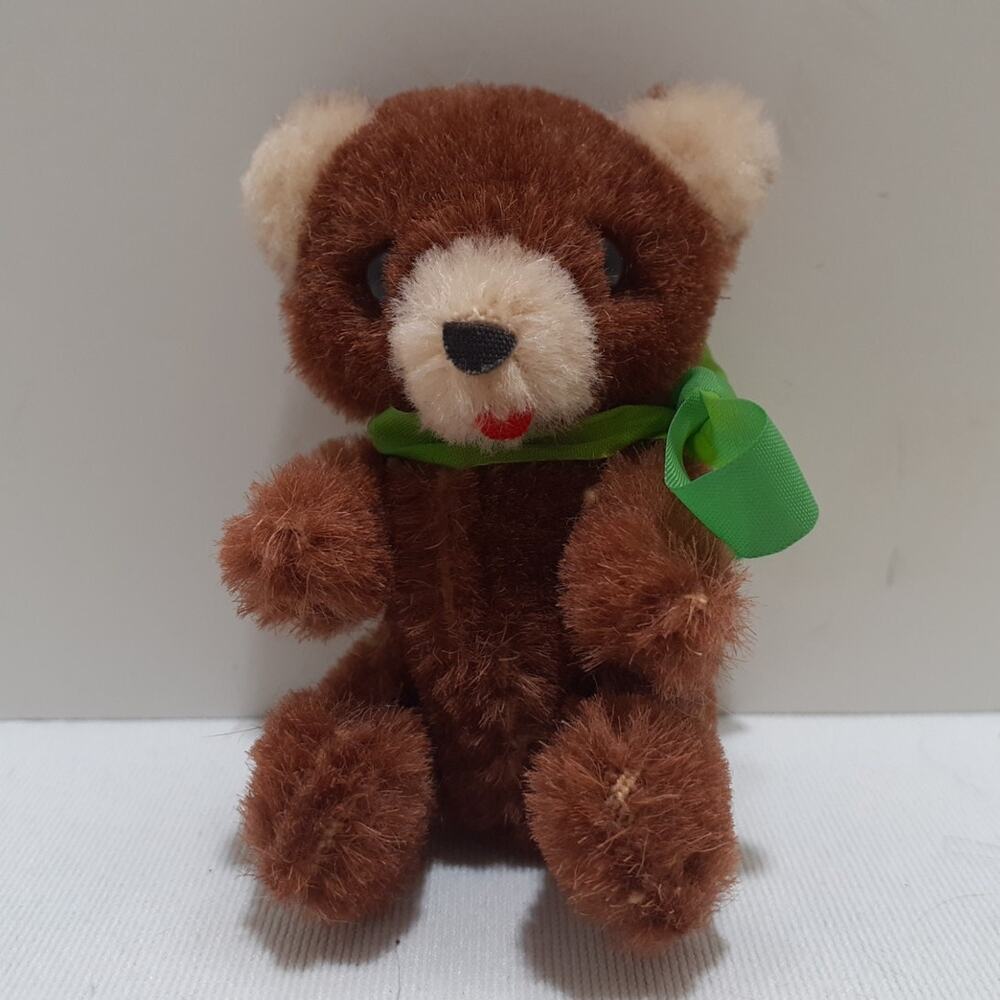 Vintage Teddy Bear Mohair Fur with Plastic Eyes